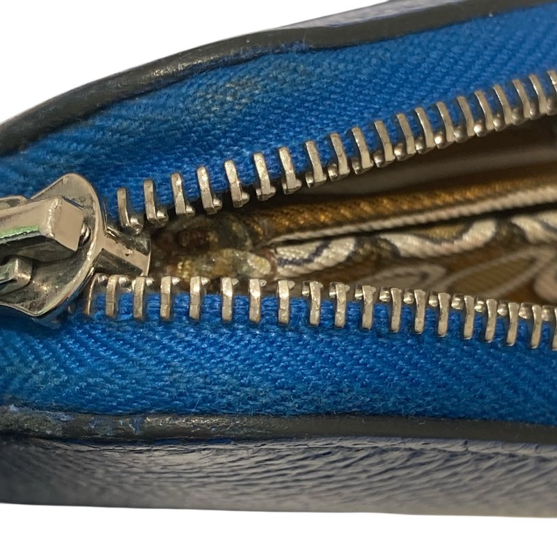 HERMES 愛馬仕 SILK IN COMPACT 絲巾短夾 藍色 多色 圖騰 Z刻印-5