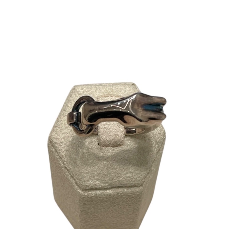 HERMES 愛馬仕 GALOP 馬造型銀戒 925 SIZE:57-1