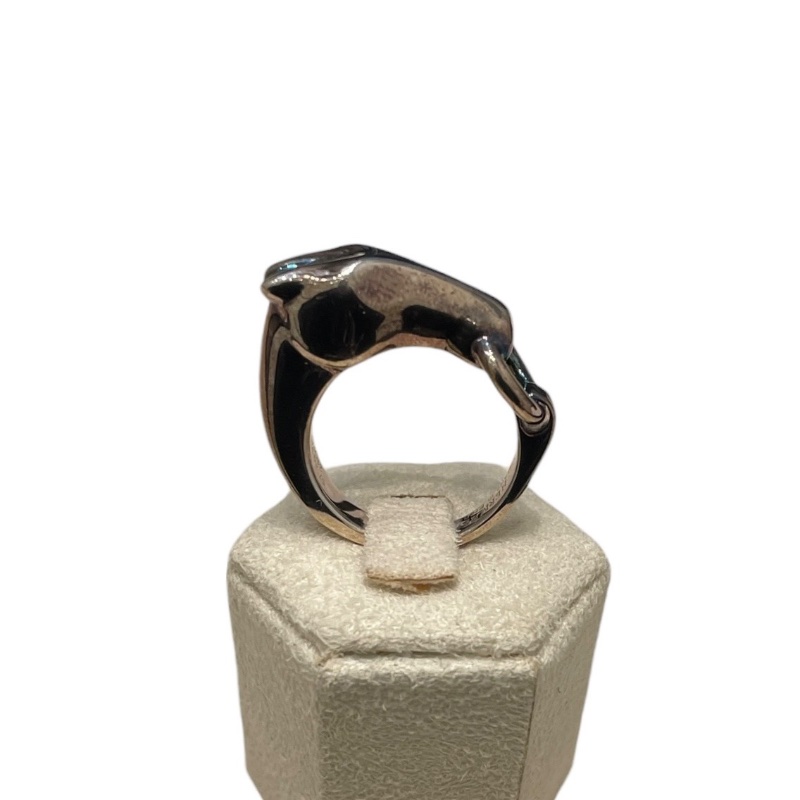 HERMES 愛馬仕 GALOP 馬造型銀戒 925 SIZE:57-2