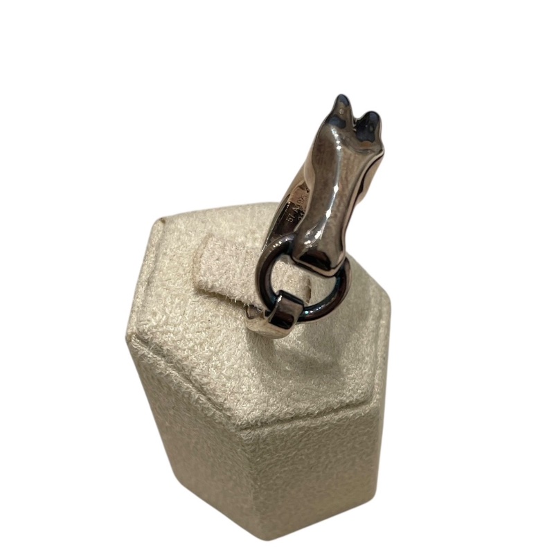 HERMES 愛馬仕 GALOP 馬造型銀戒 925 SIZE:57-5