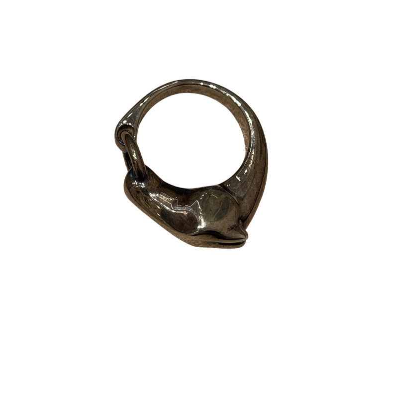 HERMES 愛馬仕 GALOP 馬造型銀戒 925 SIZE:57-8