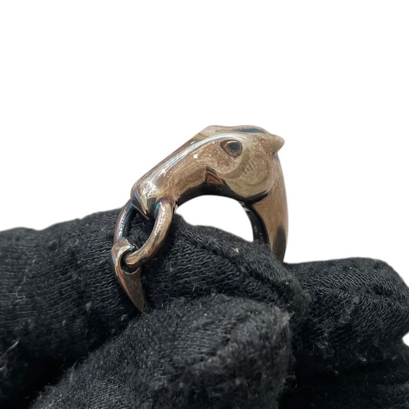 HERMES 愛馬仕 GALOP 馬造型銀戒 925 SIZE:57-9