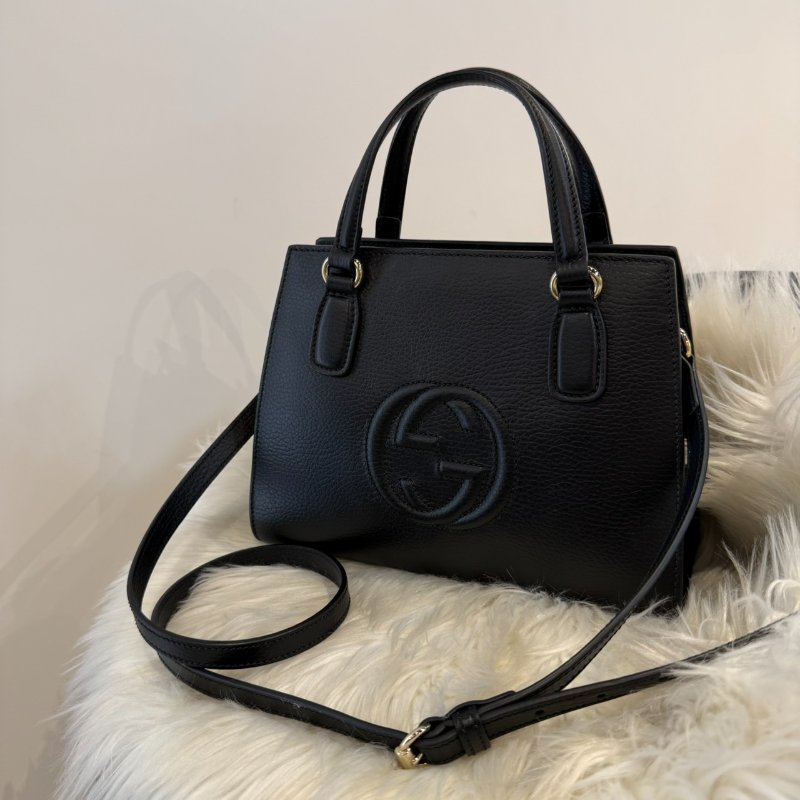 近全新 Gucci Soho 雙G牛皮手提-2