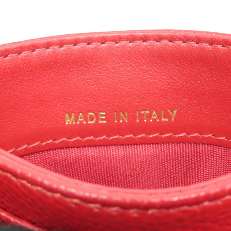 紅色 荔枝紋 牛皮 名片夾 卡夾 (無卡)【CHANEL 香奈兒】 A84431-7