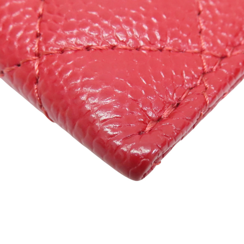 紅色 荔枝紋 牛皮 名片夾 卡夾 (無卡)【CHANEL 香奈兒】 A84431-9