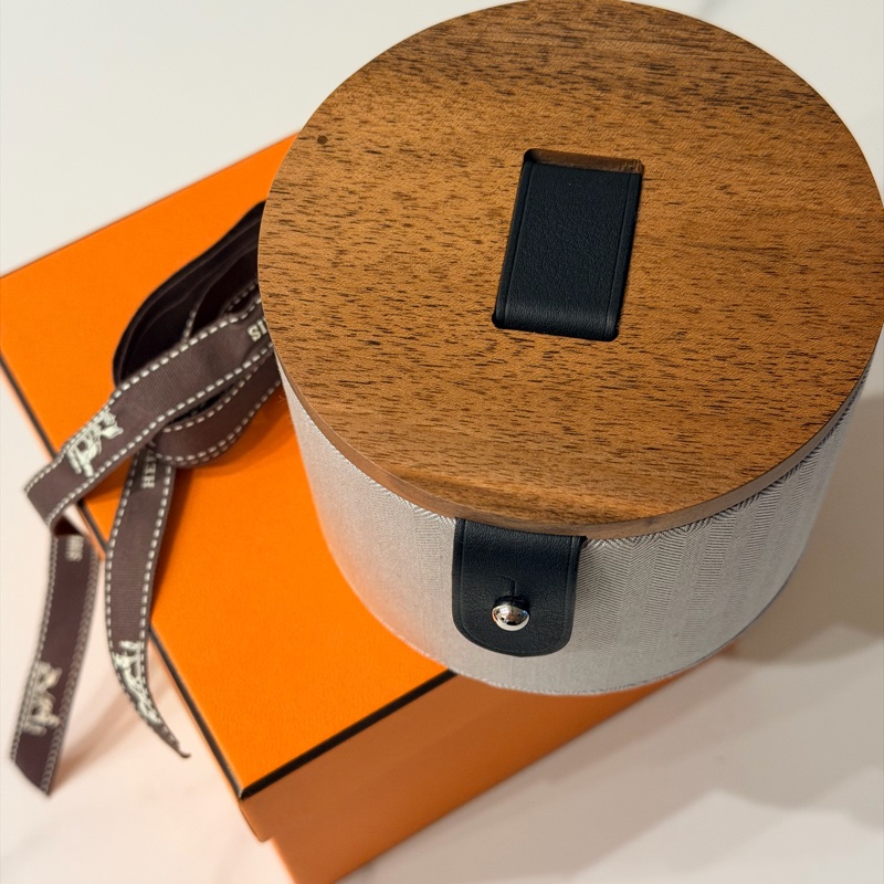 【極罕見特殊訂製】Hermès Heure H 系列 雙圈皮帶腕錶-3