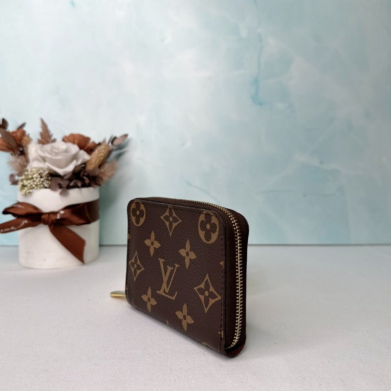 LV 老花拉鏈零錢包-2