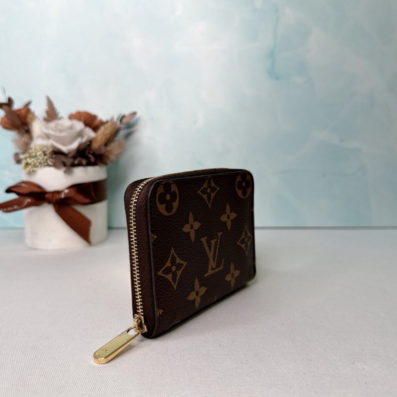 LV 老花拉鏈零錢包-3