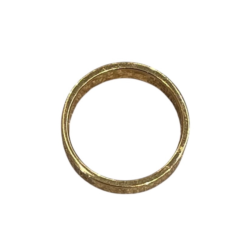 HERMES 愛馬仕 H D`ANCRE 鑽石戒指 K18YG 黃金色 #50-5