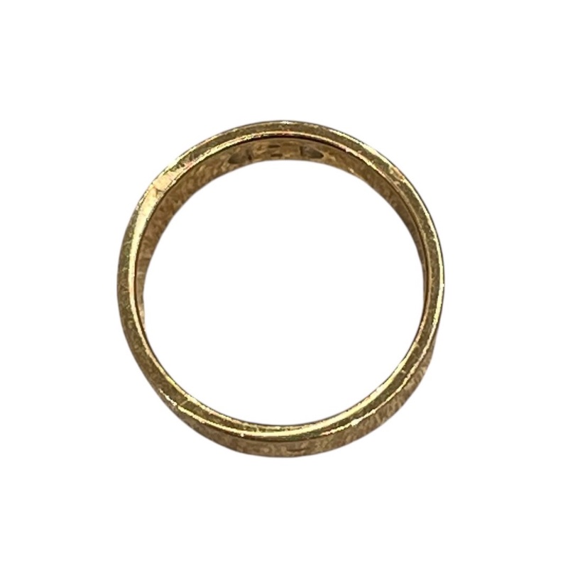 HERMES 愛馬仕 H D`ANCRE 鑽石戒指 K18YG 黃金色 #50-6