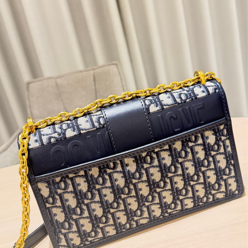 Dior 30 Montaigne Oblique 老花帆布包|藍色|肩背|9成新-1