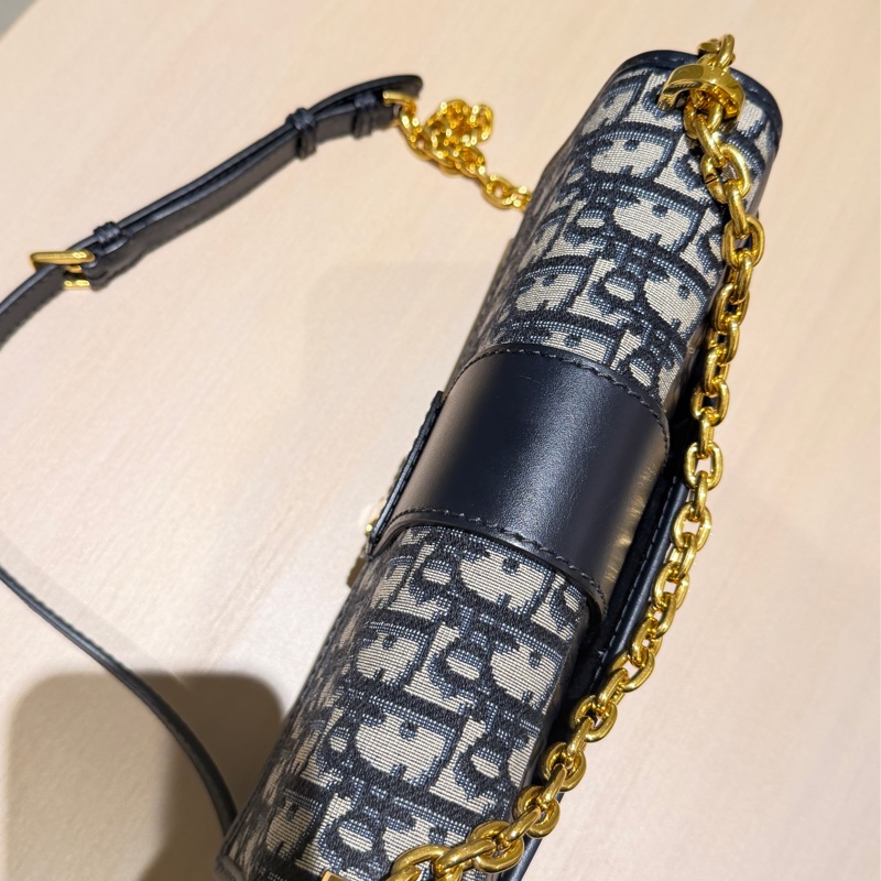 Dior 30 Montaigne Oblique 老花帆布包|藍色|肩背|9成新-2