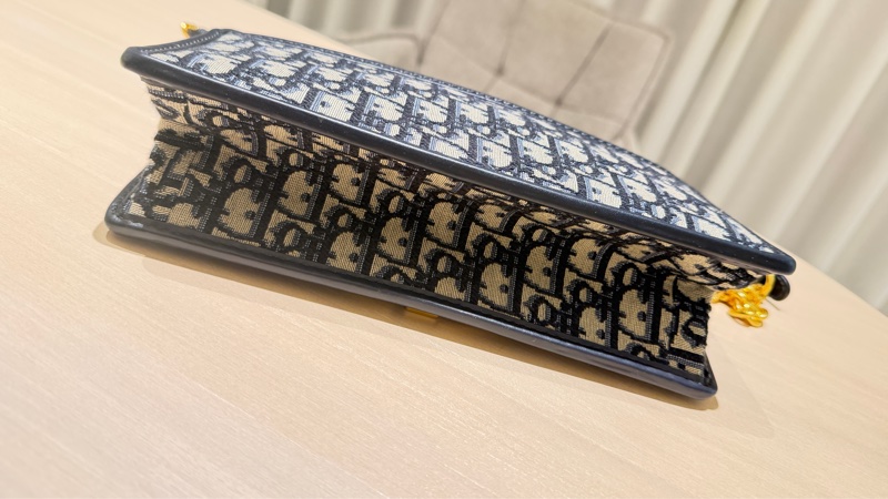 Dior 30 Montaigne Oblique 老花帆布包|藍色|肩背|9成新-3