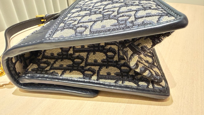 Dior 30 Montaigne Oblique 老花帆布包|藍色|肩背|9成新-4