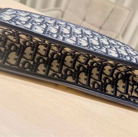Dior 30 Montaigne Oblique 老花帆布包|藍色|肩背|9成新-10