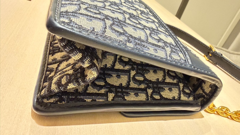 Dior 30 Montaigne Oblique 老花帆布包|藍色|肩背|9成新-12