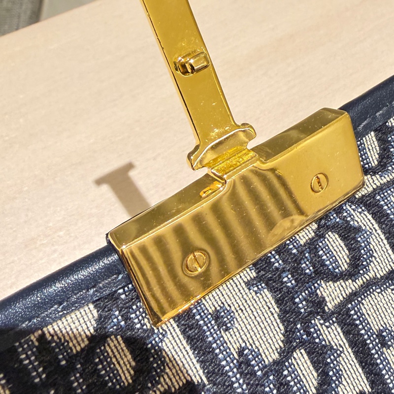 Dior 30 Montaigne Oblique 老花帆布包|藍色|肩背|9成新-16