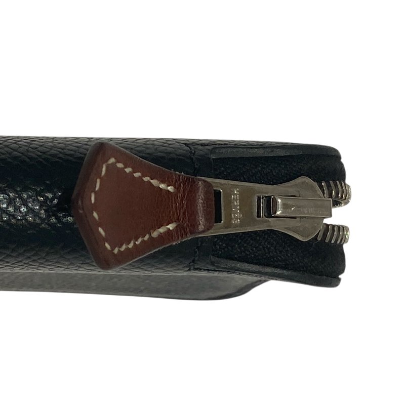 HERMES 愛馬仕 SILK IN COIN CASE 絲巾零錢包 黑色 多色 圖騰 D刻印-4