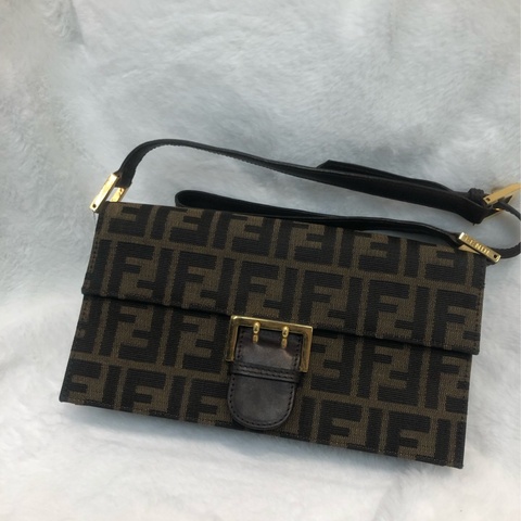 FENDI 中古老花 長形 Hobo XC326
