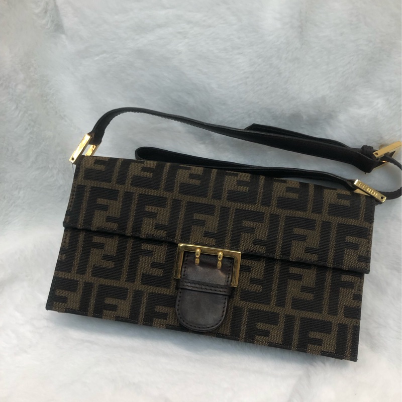 FENDI 中古老花 長形 Hobo XC326-0