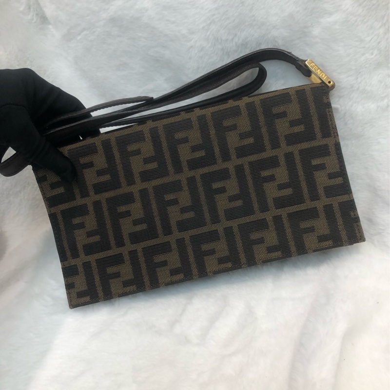 FENDI 中古老花 長形 Hobo XC326-2