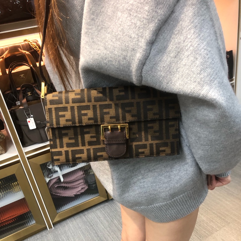 FENDI 中古老花 長形 Hobo XC326-7