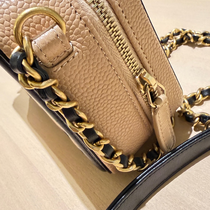 Chanel Mini Vanity Case 雙C相機包|米黑拼色|金鏈|9成新-4