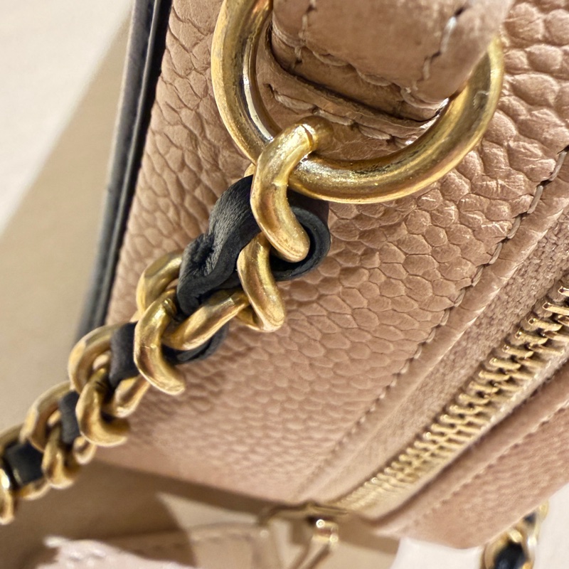 Chanel Mini Vanity Case 雙C相機包|米黑拼色|金鏈|9成新-11