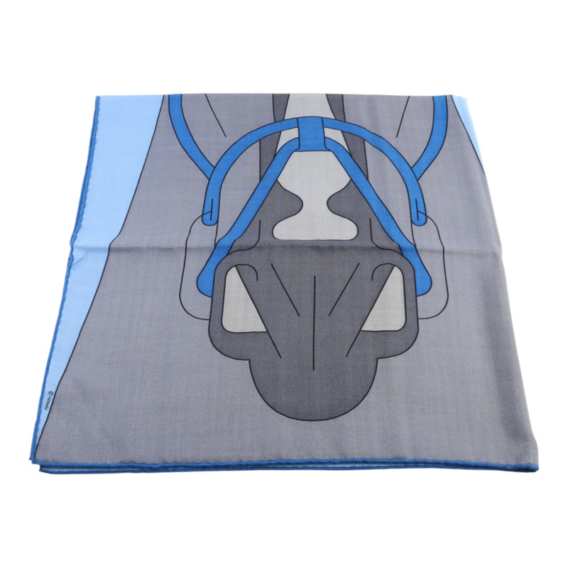 HERMES 羊絨/絲質Scarf 100X100圍巾-2