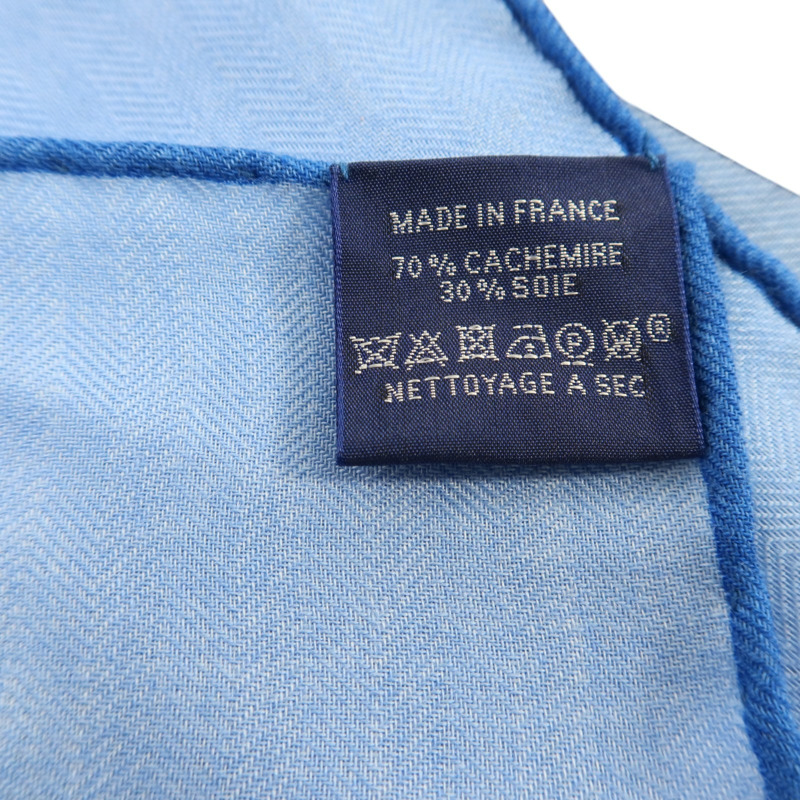 HERMES 羊絨/絲質Scarf 100X100圍巾-5