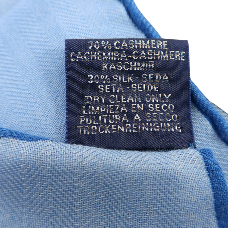 HERMES 羊絨/絲質Scarf 100X100圍巾-6