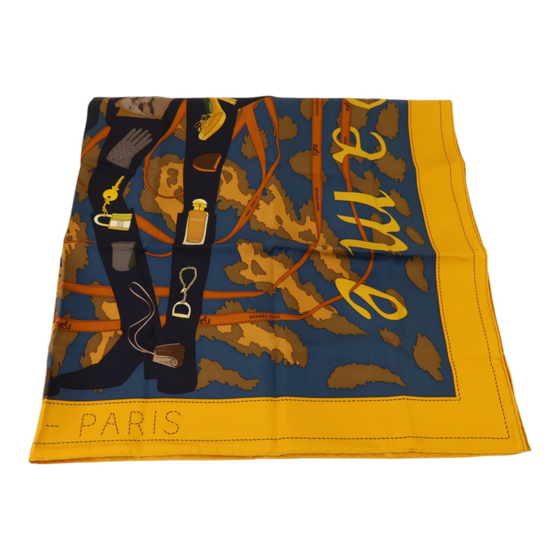 HERMES 絲質Scarf 90x90Scarf絲巾-1