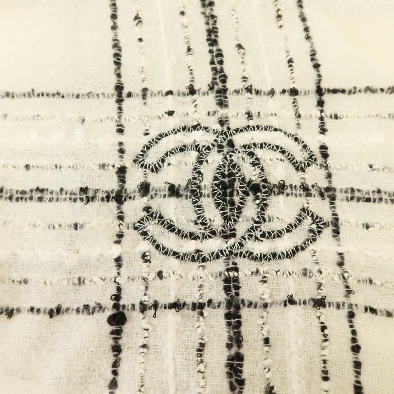 CHANEL 羊毛/棉質Scarf圍巾-4