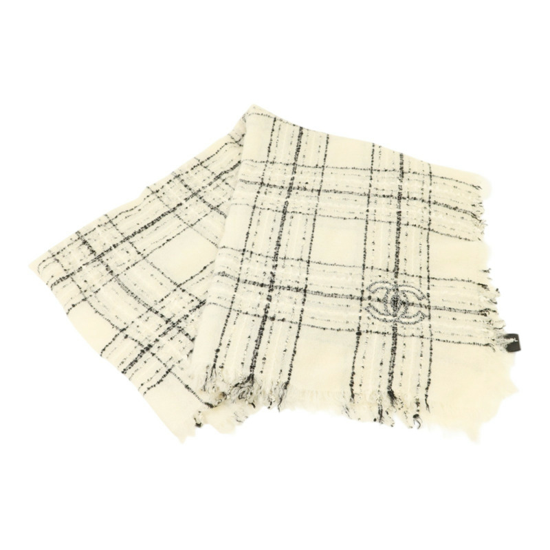 CHANEL 羊毛/棉質Scarf圍巾-5