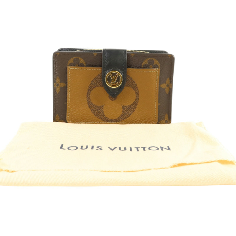 LOUIS VUITTON Monogram Reverse Juliette金扣錢包-9