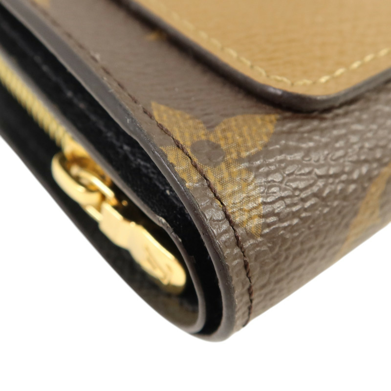 LOUIS VUITTON Monogram Reverse Juliette金扣錢包-10