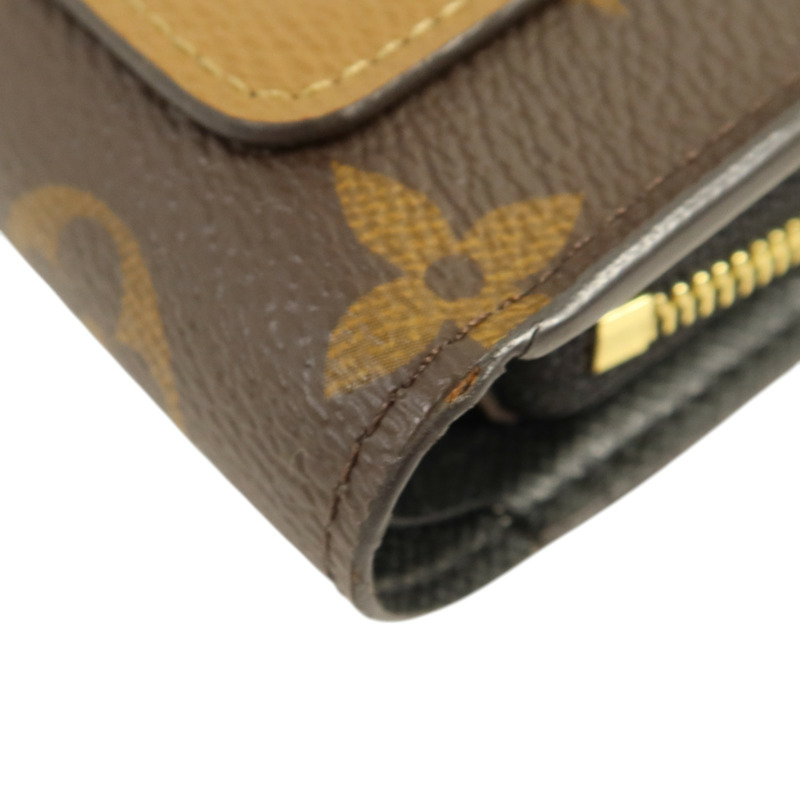 LOUIS VUITTON Monogram Reverse Juliette金扣錢包-11