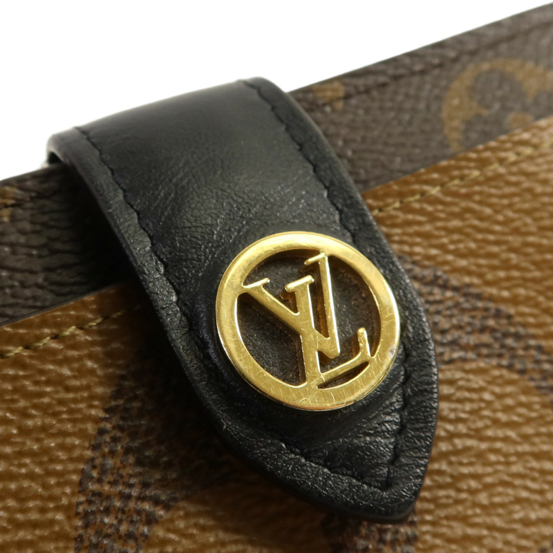 LOUIS VUITTON Monogram Reverse Juliette金扣錢包-14