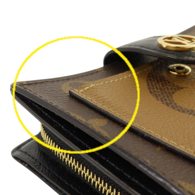 LOUIS VUITTON Monogram Reverse Juliette金扣錢包-16