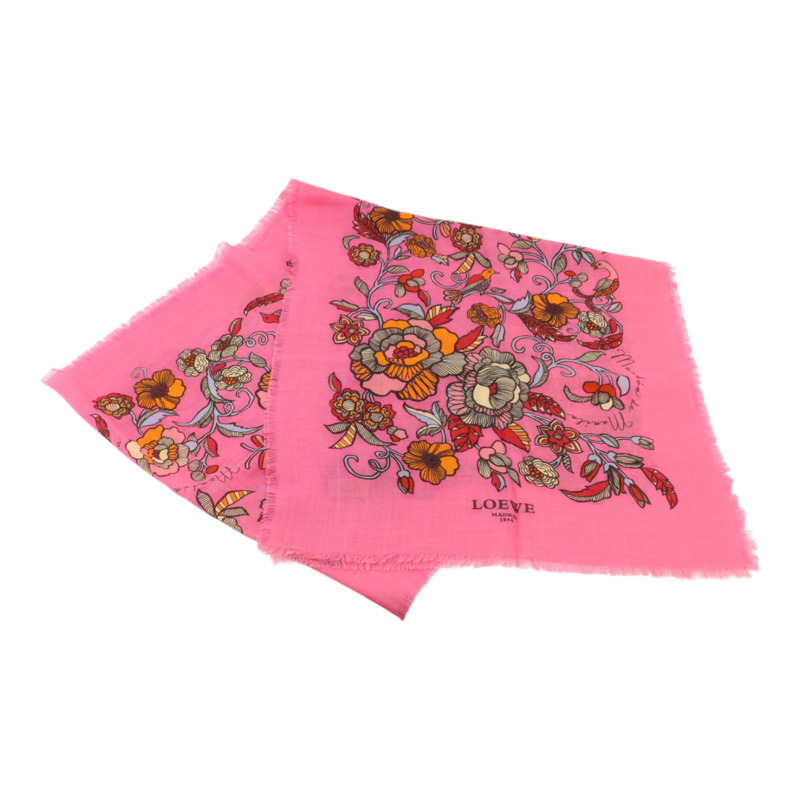 LOEWE 羊絨/絲質/羊毛Scarf圍巾-4