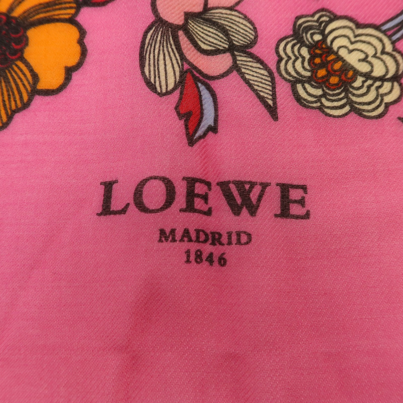 LOEWE 羊絨/絲質/羊毛Scarf圍巾-5