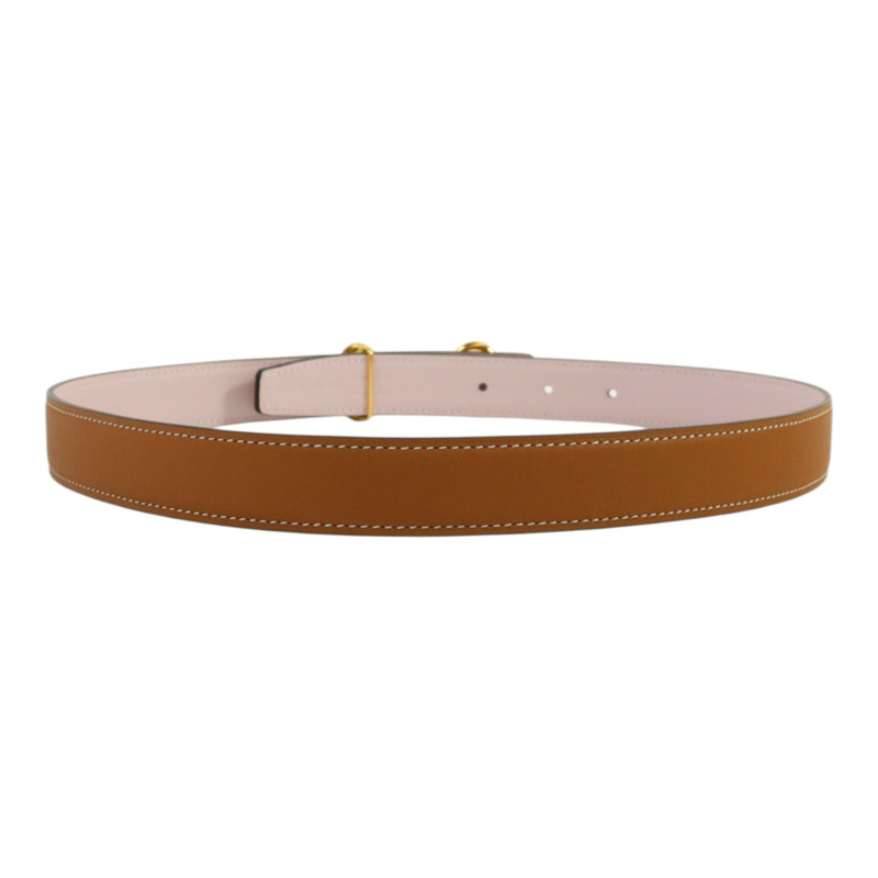 HERMES Swift皮革/Epsom皮革Ceinture Belt 70cm金扣皮帶Gold/Mauve Sylvestre-1
