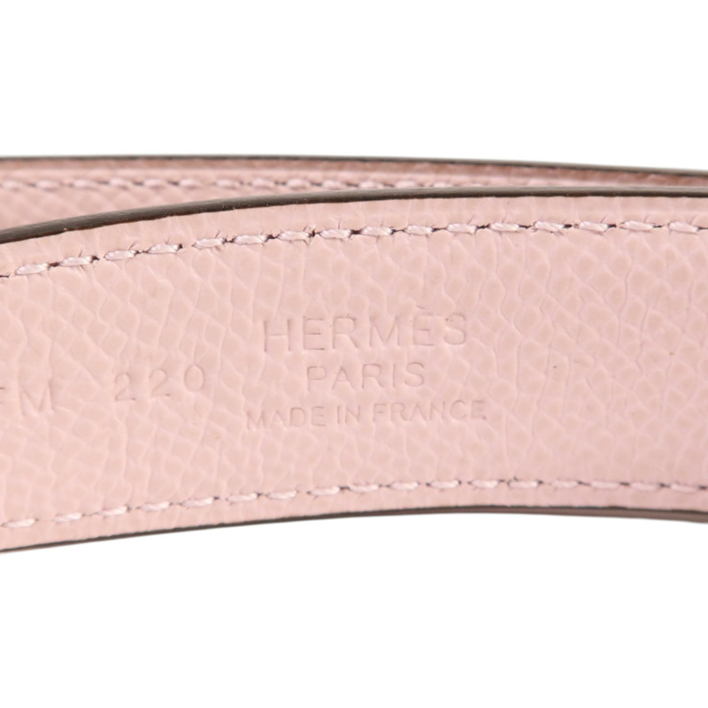 HERMES Swift皮革/Epsom皮革Ceinture Belt 70cm金扣皮帶Gold/Mauve Sylvestre-3