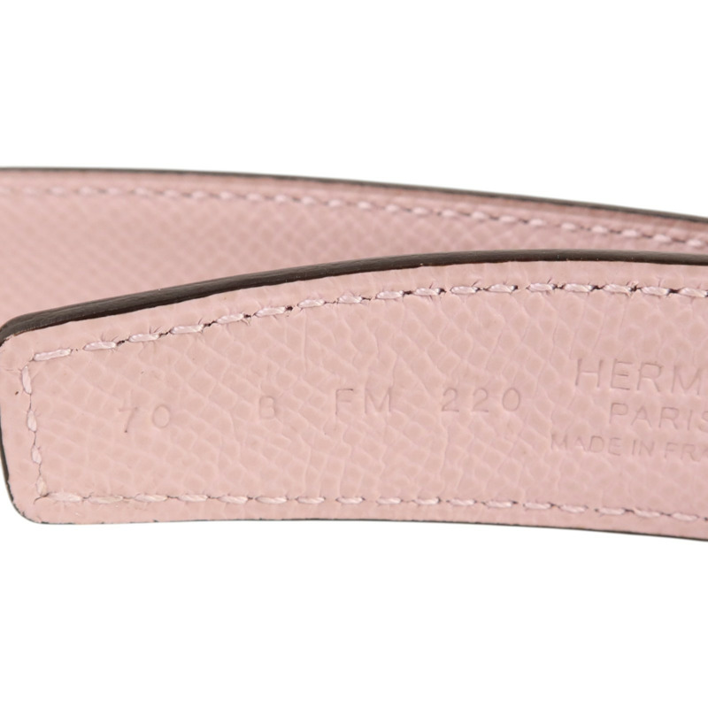 HERMES Swift皮革/Epsom皮革Ceinture Belt 70cm金扣皮帶Gold/Mauve Sylvestre-4