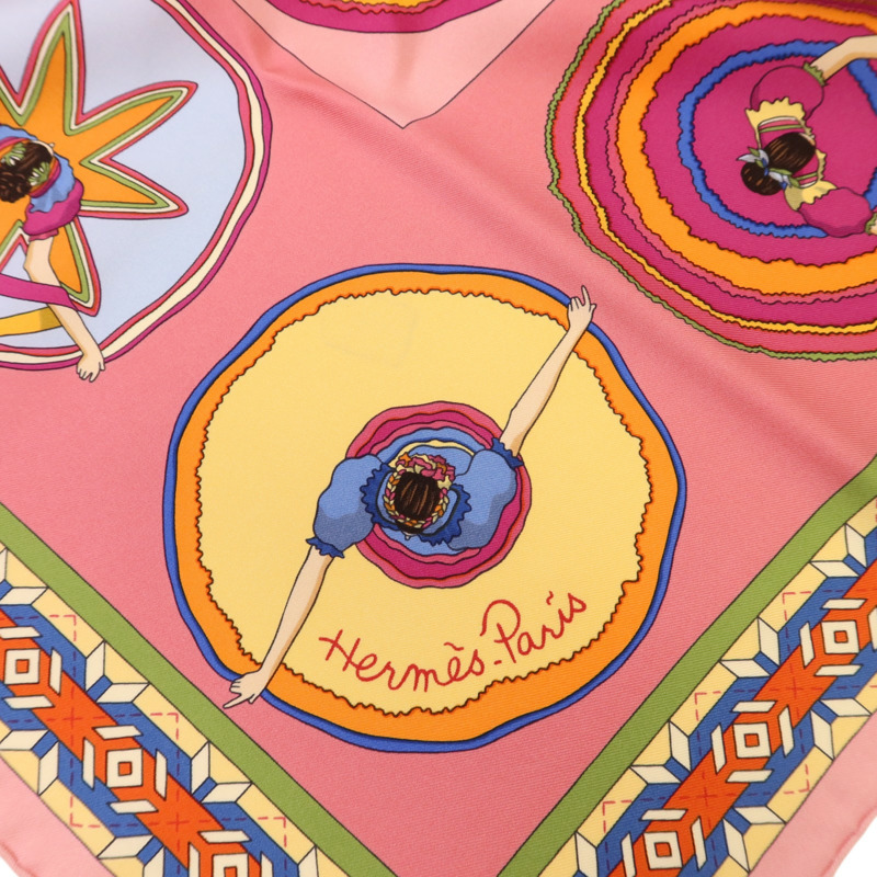 HERMES 絲質Belles Du Mexique 90x90絲巾-5