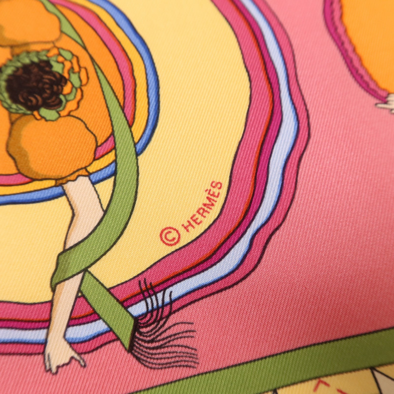 HERMES 絲質Belles Du Mexique 90x90絲巾-6