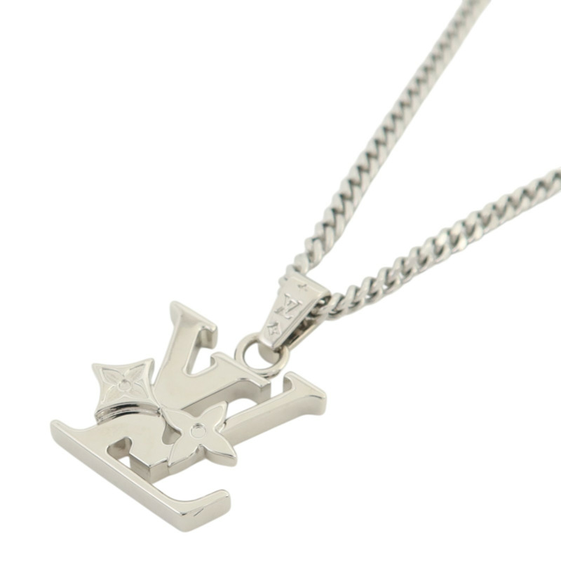 LOUIS VUITTON 金屬Monogram Row Pendant項鍊-7
