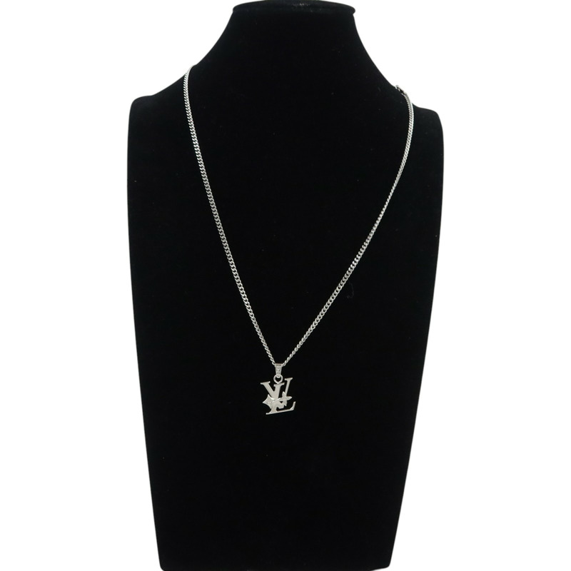 LOUIS VUITTON 金屬Monogram Row Pendant項鍊-8