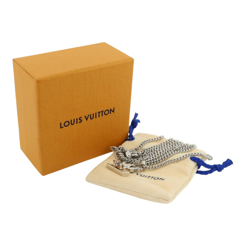LOUIS VUITTON 金屬Monogram Row Pendant項鍊-9