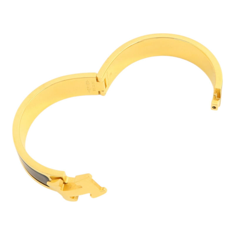 HERMES 琺瑯/金屬Clic H金扣手鐲-5